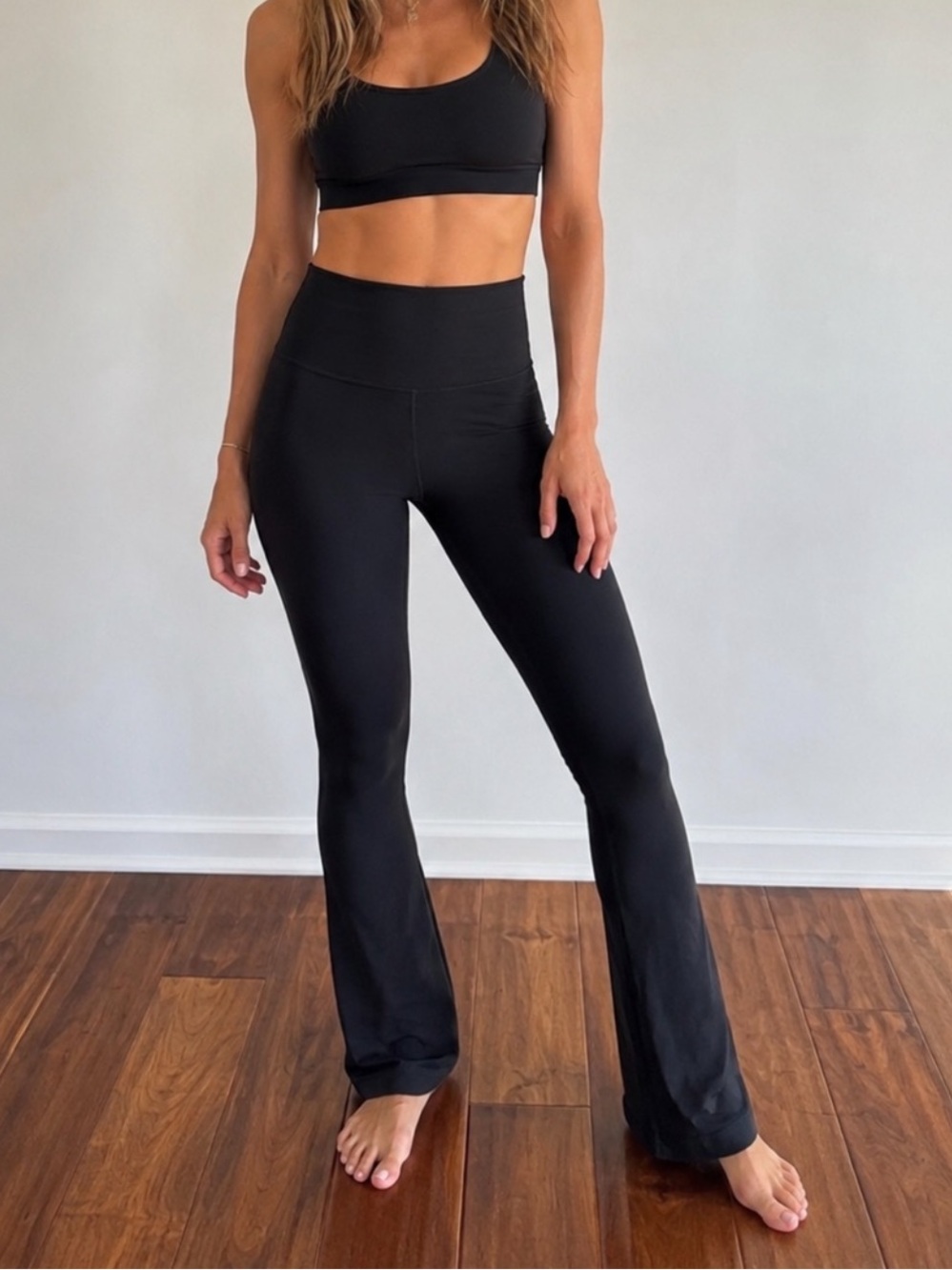 Lululemon Align High Rise Waisted Mini Flare Bootcut Yoga 32” Black Pants Size 4